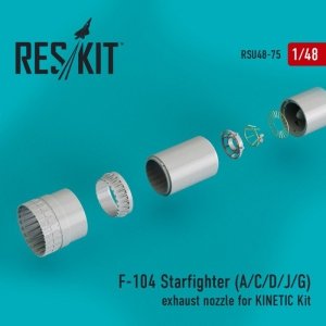 RESKIT RSU48-0075 F-104 A/C/D/J/G Starfighter exhaust nozzle for Kinetic kit 1/48