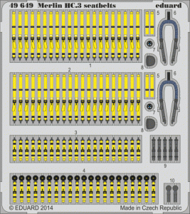 Eduard 49649 Merlin HC.3 seatbelts 1/48 AIRFIX