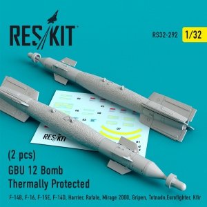 RESKIT RS32-0292 GBU-12 BOMBS THERMALLY PROTECTED 1/32