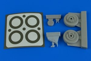 Aires 4788 A-1J Skyraider wheels & paint masks 1/48 TAMIYA