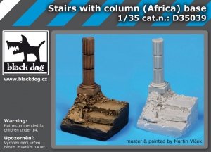 Black Dog D35039 Stairs with column base 1/35