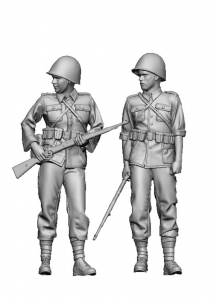 Glowel Miniatures 35945 Polish infranty standing (2 Figures, 3D Printed) 1/35