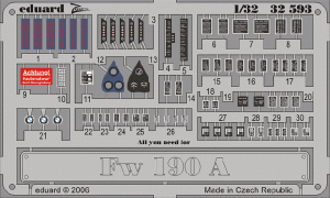 Eduard 32593 Fw 190 placards 1/32