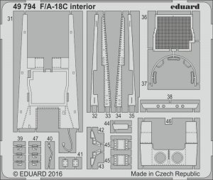 Eduard 49794 F/ A-18C interior KINETIC MODEL 1/48 