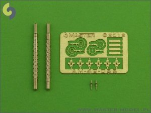 Master AM-48-055 German aircraft machine gun MG 15 - turned barrels and etched sights (2pcs) (1:48)