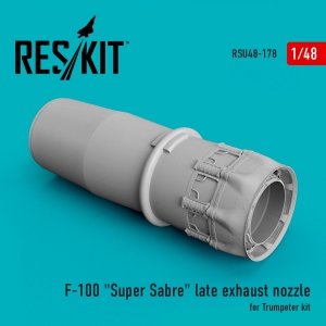 RESKIT RSU48-0178 F-100 Super Sabre late exhaust nozzle for Trumpeter kit 1/48
