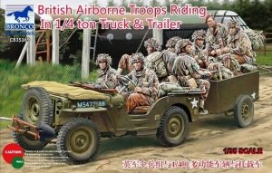 Bronco CB35169 British Airborne Troops Riding In 1/4 ton Truck Trailer (1:35)