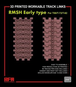 Rye Field Model 2057 RMSH Early type For T55/-72/T-62 3D PRINTED WORKABLE TRACK LINKS 1/35