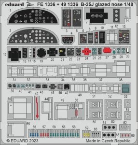 Eduard FE1336 B-25J glazed nose HONG KONG MODELS 1/48