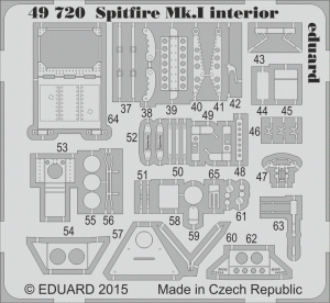 Eduard 49720 Spitfire Mk. I interior S. A. AIRFIX 1/48