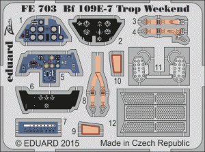 Eduard FE703 Bf 109E-7 Trop Weekend EDUARD 1/48