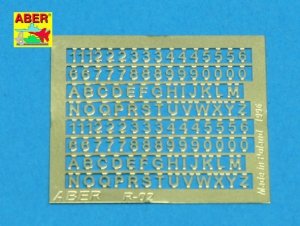 Aber R-02 Numbers and letters (1,5mm)