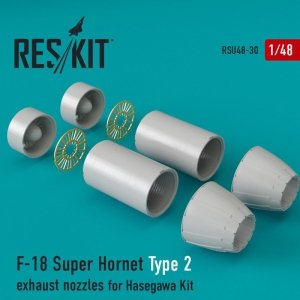 RESKIT RSU48-0030 F-18 Super Hornet Type 2 exhaust nozzles for Hasegawa kit 1/48