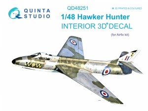 Quinta Studio QD48251 Hawker Hunter 3D-Printed & coloured Interior on decal paper (Airfix) 1/48