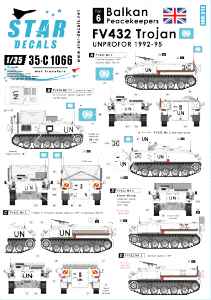 Star Decals 35-C1066 FV432 Trojan. UNPROFOR Bosnia in 1992-95 1/35