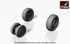 Armory Models AW72037 Mikoyan MiG-29A/B/UB Fulcrum weighted wheels, early 1/72