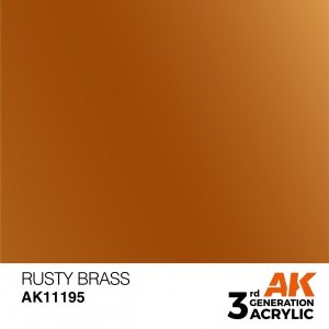 AK Interactive AK11195 RUSTY BRASS – METALLIC 17ml