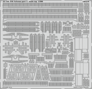 Eduard 53110 USS Arizona part 4 - main top TRUMPETER 1/200