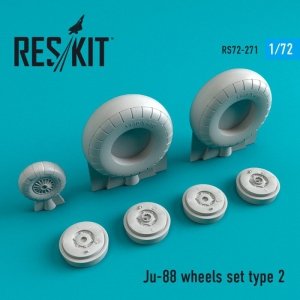 RESKIT RS72-0271 Ju-88 wheels set  type 2 1/72