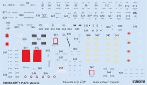 Eduard D48069 P-47D stencils 1/48