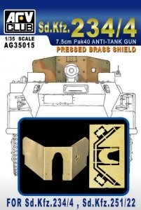 AFV Club AG35015 PRESSED BBASS SHIELD FOR Sd.Kfz.234/4, Sd.Kfz.251/22 1:35