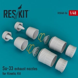 RESKIT RSU48-0036 Su-33 exhaust nozzles for Kinetic kit 1/48