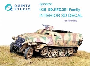 Quinta Studio QD35050 SD.KFZ.251 Family 3D-Printed & coloured Interior on decal paper ( Tamiya ) 1/35