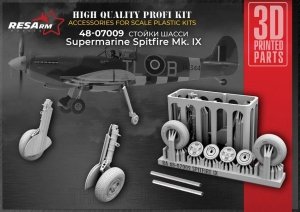 RESARM 48-07009 SPITFIRE IX EDUARD - landing gear (3D resin printing) 1/48