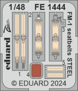 Eduard FE1444 FM-1 seatbelts STEEL TAMIYA 1/48