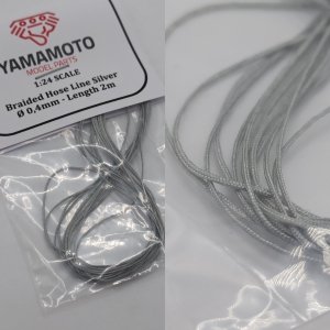 Yamamoto YMPTUN64 Braided Hose Line Silver 0,4mm 2m 1/24
