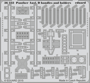 Eduard 36332 Panther Ausf. D handles and holders TAMIYA 1/35