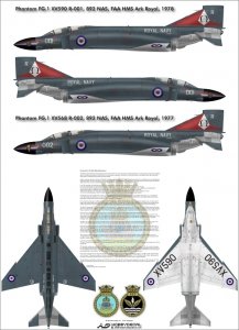 HobbyDecal AL72007V1 Pahntom FG.1 892 Nas, HMS FAA Ark Royal 1/72