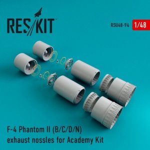 RESKIT RSU48-0094 F-4 B/C/D/N Phantom II exhaust nossles for Academy kit 1/48