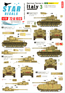 Star Decals 72-A1023 German tanks in Italy # 3. PzKpfw IV. 1/72