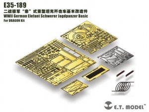 E.T. Model E35-189 WWII German Elefant Schwerer Jagdpanzer Basic (For DRAGON Kit) (1:35)