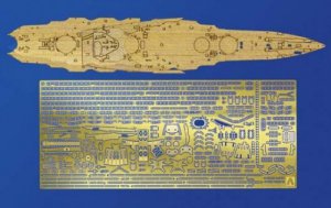 Aoshima 00460 I.J.N. BATTLESHIP YAMASHIRO 1944 RETAKE VER. DECK SHEET & PHOTO ETCHED PARTS SET 1/700