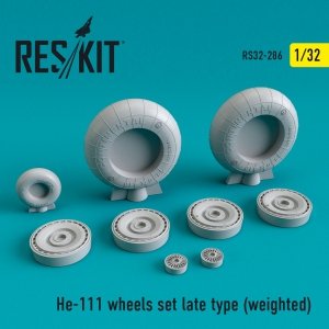 RESKIT RS32-0286 HE-111 WHEELS SET LATE TYPE (WEIGHTED) 1/32