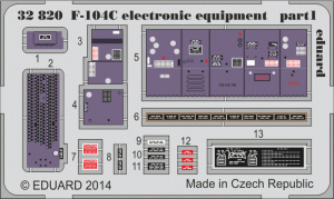 Eduard 32820 F-104C electronic equipment 1/32 Italeri