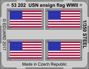 Eduard 53202 USN ensign flag WW2 STEEL 1/350