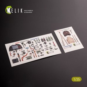 KELIK K35035 Spitfire Mk.VB - interior 3D decals for Border Models kit 1/35