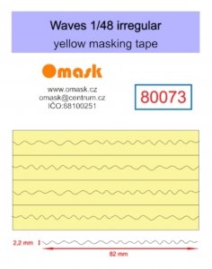 Omask 80073 irregular waves 2.2x82mm (yellow masking tape) 1/48