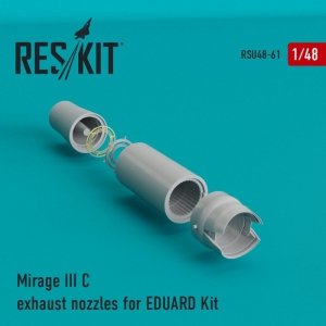 RESKIT RSU48-0061 Mirage III C exhaust nozzles for Eduard kit 1/48