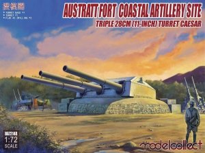 Modelcollect UA72148 Austratt fort coastal artillery site triple 28cm turret 1/72