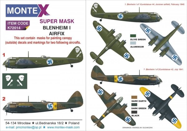 Montex K72014 BLENHEIM I (FINLAND) 1/72