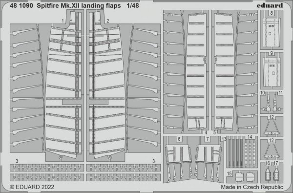 Eduard 481090 Spitfire Mk. XII landing flaps AIRFIX 1/48