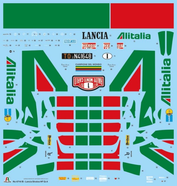 Italeri 4714 Lancia stratos HF Gr.4 Monte Carlo 1977 1/12