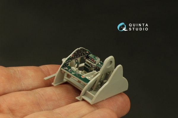 Quinta Studio QD48006 F4F-4 Wildcat 3D-Printed coloured Interior on decal paper (HobbyBoss) 1/48
