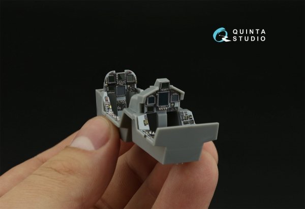 Quinta Studio QDS-48373 F/A-18F late / EA-18G 3D-Printed &amp; coloured Interior on decal paper (Hobby Boss) (small version) 1/48