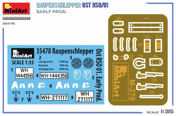 Miniart 35478 RAUPENSCHLEPPER OST RSO/01. EARLY PROD 1/35