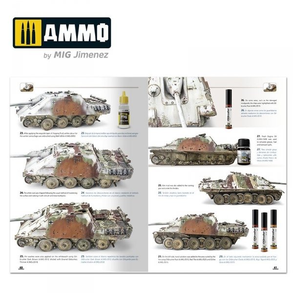 Ammo of Mig 6039 How to Paint Winter WWII German Tanks Multilingüal (Eng - Spa)